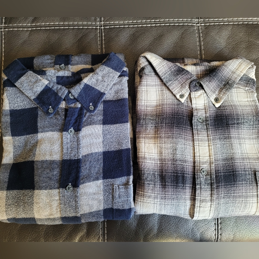 (2) Croft&Barrow Long Sleeve Flannel Shirts